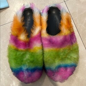 Colorful Faux Fur Women's Slippers Marni size 41